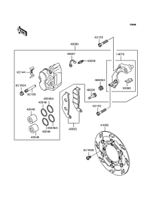 KLX250 Передний тормоз