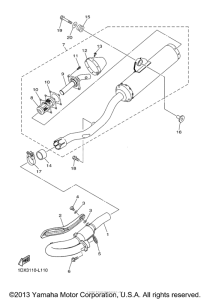 WR450FE Выхлопная система