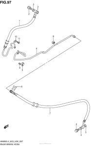 AN650Z Задние тормозные трубки