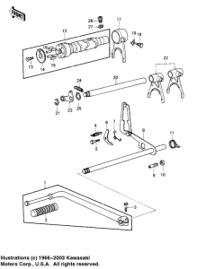 KZ1000 Переключатель передач