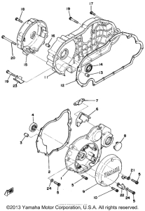 XS750E Боковые крышки