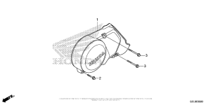 CRF50F Крышка картера левая