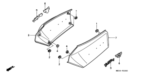 GL1500SE Боковая крышка
