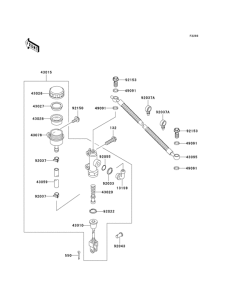 KLE500 Задний торм цилиндр