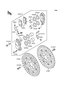 ZX400 Передний тормоз