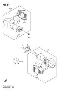 DL650 (ABS) Поворотники