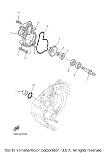 WR450F Водяной насос