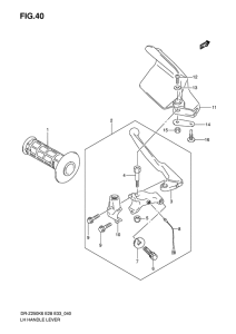 DR-Z250 Lh handle lever