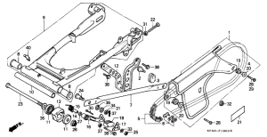 XL185 Swingarm / chain case