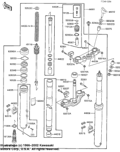KX125 Вилка передней оси