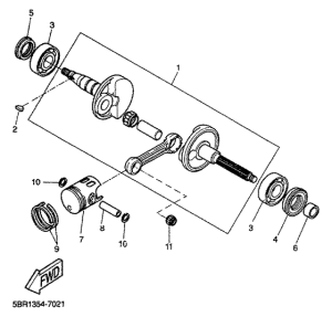 YQ50 Коленвал и поршень