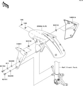 ZX636 Крыло переднее