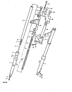 GP125 Вилка передней оси