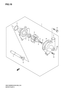 GSX1300BK Водяная помпа