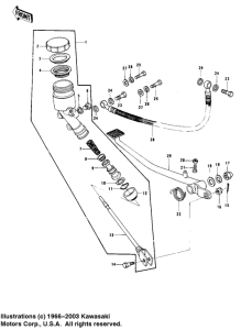 KZ1000 Rear master cylinder / brake pedal