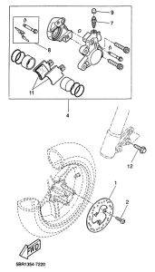 YQ50 Передний тормоз