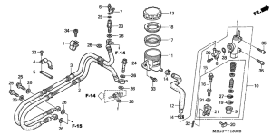 VFR800 Rr. brake master cylinder
