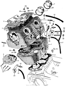 CL77 Цилиндр и головка цилиндра