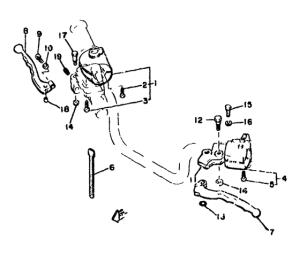XS1100 Handle switch. lever