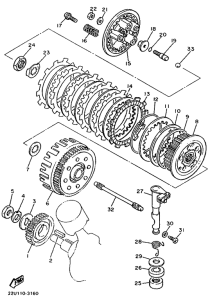 XV500 Сцепление
