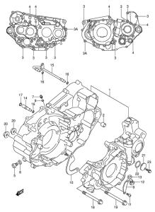 DR-Z400 Картер двигателя