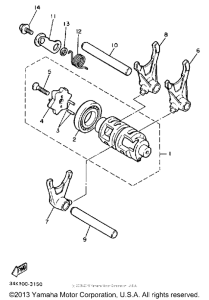 XT600T Shift cam - fork