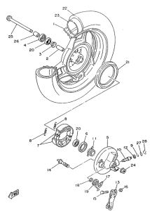 YA50R Переднее колесо