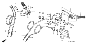 XR250R Handle lever / switch /  cable