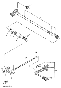 YZF750R Вал переключения