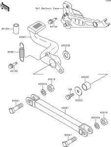 ZR750 Педаль тормоза