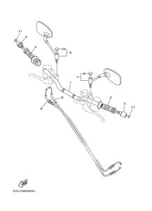 MT01 Steering handle & cable