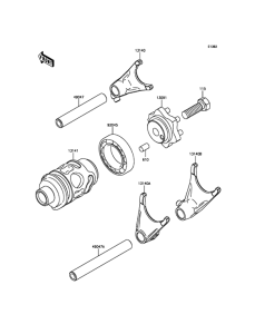  Валы и вилки переключения передач