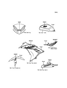 EX300 Decals(Green)(CA,US)