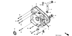 FL400R Крышка картера правая