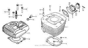 MR175 Cylinder head + cylinder
