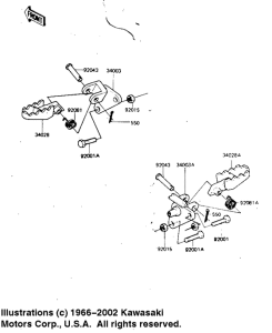 KDX175 Подножки