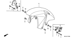 CBR900RE Переднее крыло