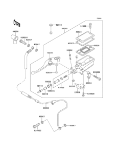 ZX1100 Цилиндр сцепления