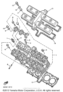 FZR600AC Головка цилиндров
