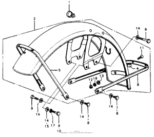 CB450 Переднее крыло