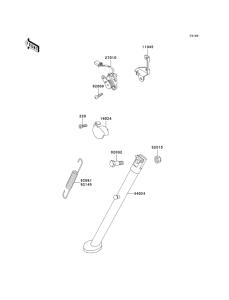 KL650 Подножка