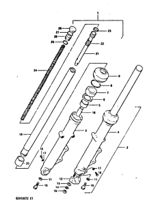 GS650 Вилка передней оси