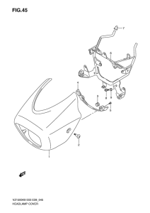 VZ1500 Headlamp cover  front fender