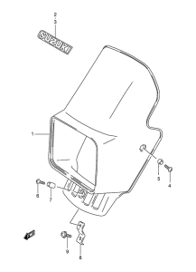 DR350 Headlamp cover  front fender