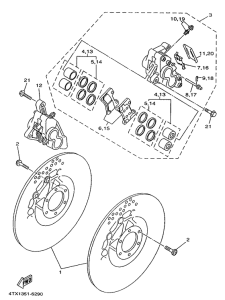 TDM850 Передний тормоз