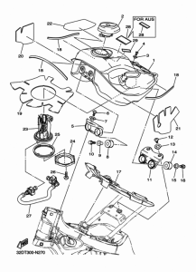 WR250R Топливный бак