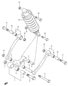 GSX600 Втулки заднего рычага