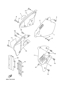 WR250Z Боковые обтекатели