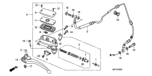 CB1300 (ABS) Главный цилиндр сцепления
