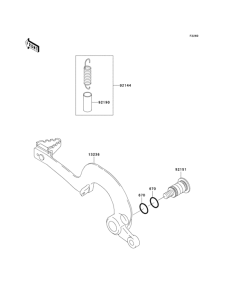 KX125 Педаль тормоза
